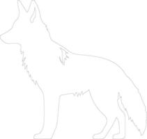 coyote outline silhouette vector