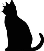 Chartreux Cat black silhouette vector