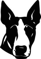 Bull Terrier  silhouette portrait vector