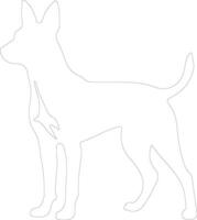 Basenji  outline silhouette vector