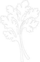 celery  outline silhouette vector