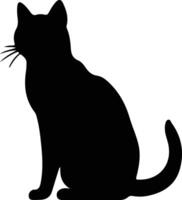 Dwelf Cat  black silhouette vector