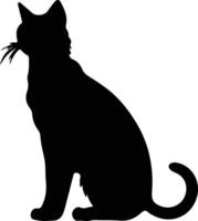 California Spangled Cat  black silhouette vector