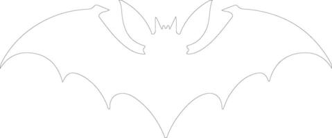 vampire bat  outline silhouette vector