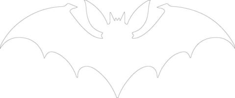 vampire bat  outline silhouette vector