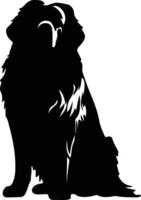 Leonberger   black silhouette vector