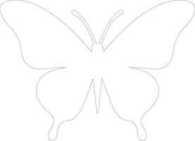 Ulysses butterfly  outline silhouette vector