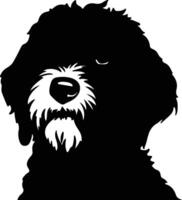 Spanish Water Dog  silhouette portrait vector