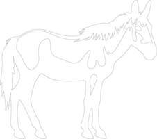 onager  outline silhouette vector