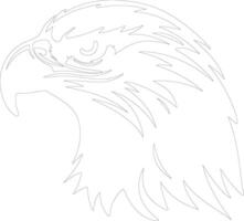 águila contorno silueta vector