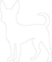 Miniature Pinscher  outline silhouette vector