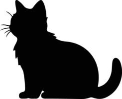 Munchkin Cat  black silhouette vector