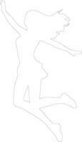 Joy  outline silhouette vector