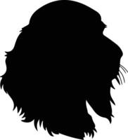 English Setter  silhouette portrait vector