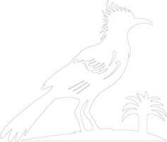 roadrunner outline silhouette vector