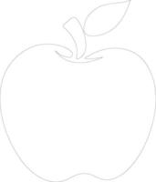 apple  outline silhouette vector