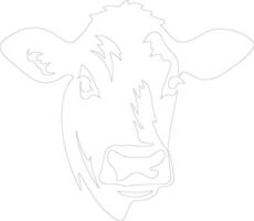 vaca contorno silueta vector