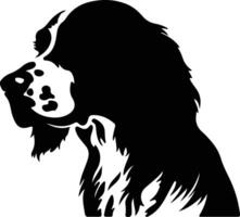 Small Munsterlander Pointer  silhouette portrait vector