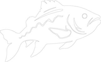 dunkleosteus contorno silueta vector