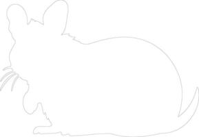 chinchilla outline silhouette vector