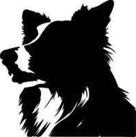 collie negro silueta vector