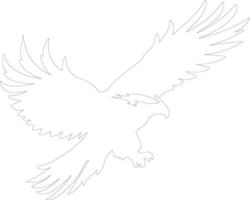 eagle   outline silhouette vector