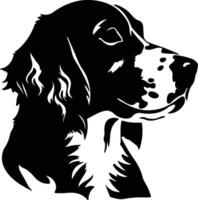 Brittany Spaniel  silhouette portrait vector