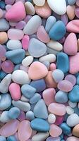 AI generated Summer beach stone background. . Vertical background photo
