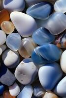AI generated Blue stone background. Vertical background photo