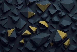 AI generated Abstract 3d design polygon shape background photo