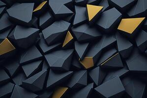 AI generated Abstract 3d design polygon shape background photo