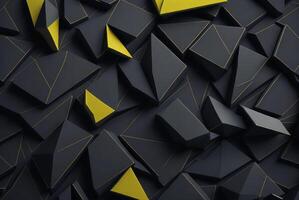 AI generated Abstract 3d design polygon shape background photo