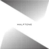 creative color halftone double diagonal vector