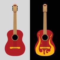 musical instrument guitar illustration vector