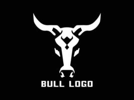 Bull logo design icon symbol vector  illustration.