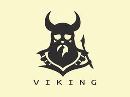 vikingo logo diseño icono símbolo vector ilustración