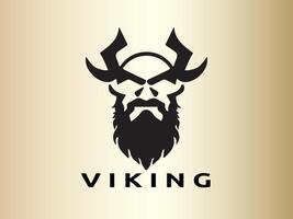 Viking logo design vector template. Human viking logo design icon symbol vector illustration.