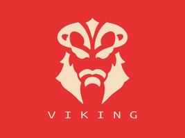 vikingo logo diseño icono símbolo vector ilustración