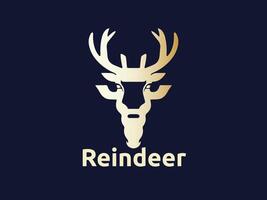 Reindeer logo design vector template. Deer logo design icon