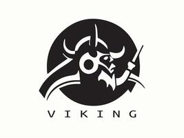 vikingo logo diseño icono símbolo vector ilustración