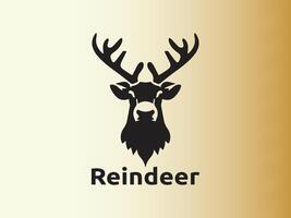 Reindeer logo design vector template. Deer logo design icon