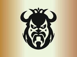 Viking logo design icon symbol vector illustration. Human viking logo design template.