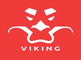 Viking logo design vector template. Human viking logo design icon symbol vector illustration.