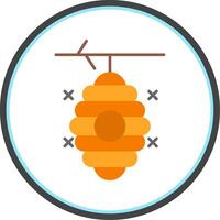Beehive Flat Circle Icon vector