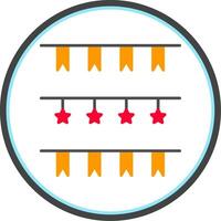Garland Flat Circle Icon vector