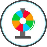 Wheel Of Fortune Flat Circle Icon vector