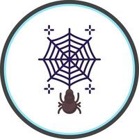 Spiderweb Flat Circle Icon vector