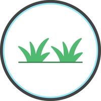 Grass Flat Circle Icon vector