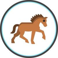 Horse Flat Circle Icon vector