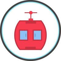 Gondola Flat Circle Icon vector